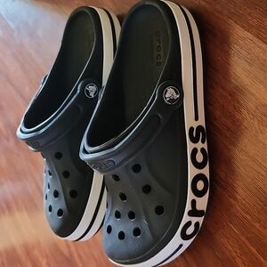 CROCS Bayaband Clog Unisex Black White Light-weight Customizable Flexible